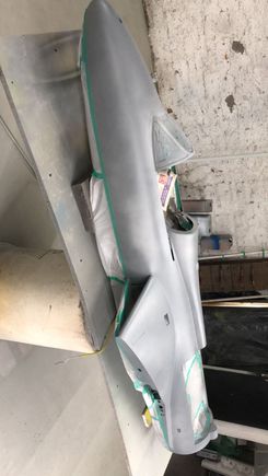 painting the gray at the top