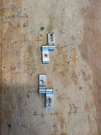 hinges after machining.  No protruding hinge bolt