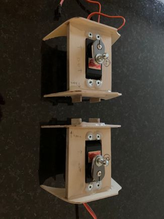 Flaperon servos ready to be installed 