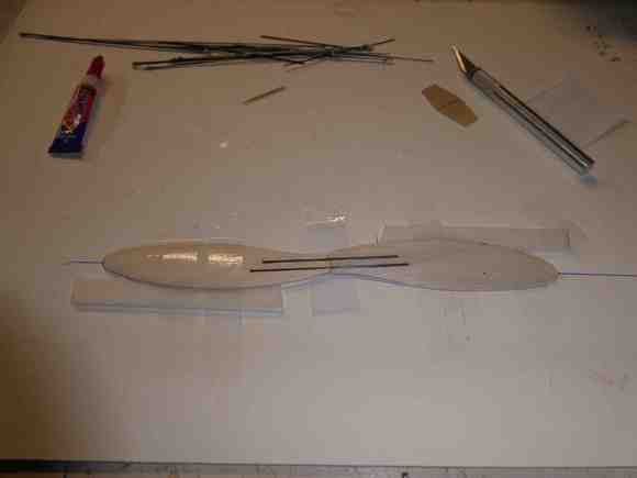 My first atempt to scratch build balsa wood CF reinforced low pitch prop.