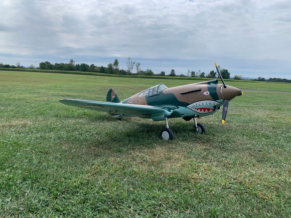 Jerry Bates Plans P-40B from vicrc.com Fuselage and fiberglass parts kit. 