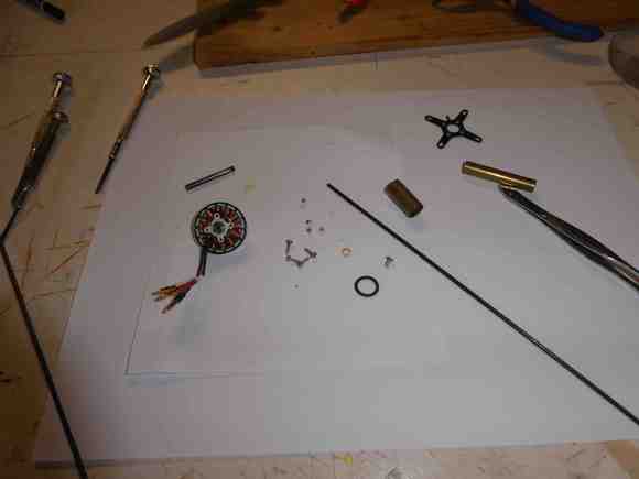 Delicate Dualsky motor pulled apart.
