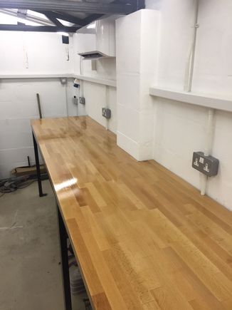 Finished varnish with wet n dry so nice matt finish 