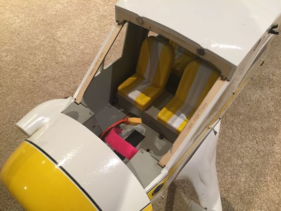 Large hatch makes it easy to swap batteries or access the fuel tank.