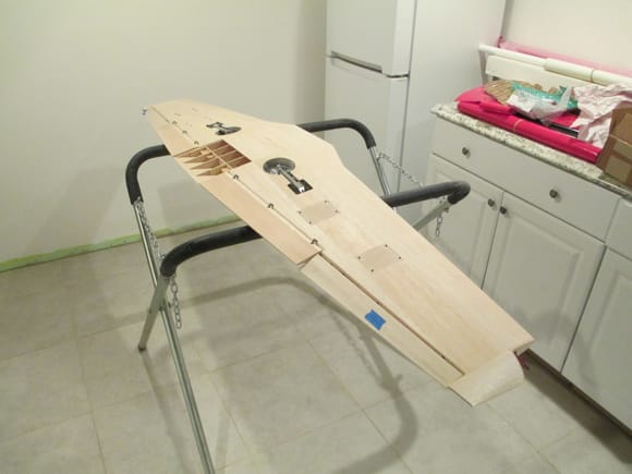 To begin on the fuselage first started by making some room on my build table.  I decided to move the wing from the room...