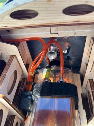 Choke lever (on right of carb) rod exits through engine baffles.  So convenient!