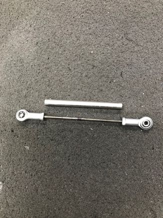 Then cut the tube to fit between the clevis.  I didn't use lock nuts but the tube could be cut shorter to accommodate lock nuts if desired.