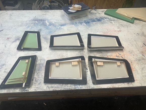 Flap and rudder molds ready for splooge and closure