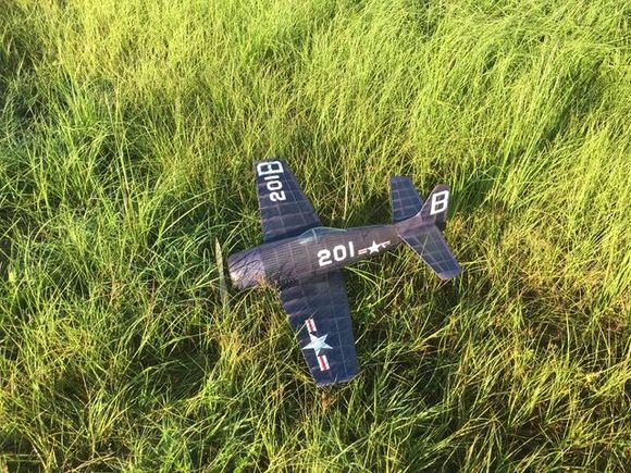 This is a free flight model designed and built by Dave Platt, 2023.