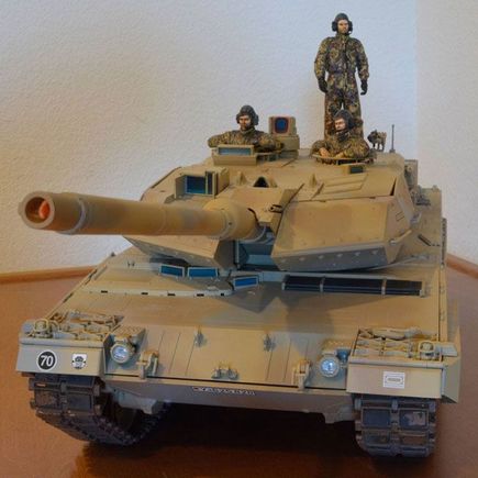 My Tamiya Leo 2 with the stabilization unit uses the same Futaba FM System