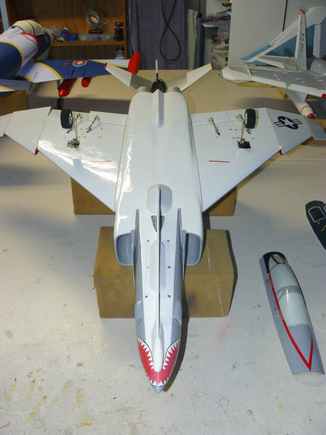 Nose gear converted to catapult system with the skid/hook.