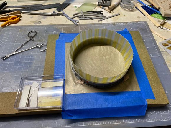 48 petals later, and we're done. Time to see if it will separate from the jig. (It did.)