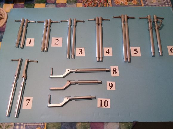 CNC made of Aircraft grade of aluminum and can be modified to fit you plane for fixed of retractable landing gear and all new.  Measure what you need and they make an order!