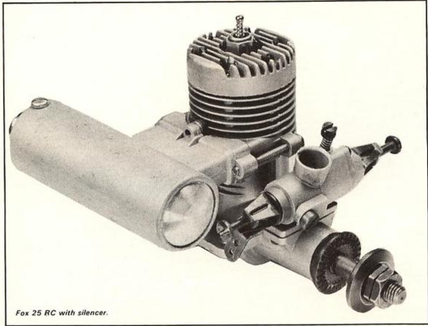 From Jan-1982 Aeromodeller Magazine, Fox .25 R/C Engine Review by Peter Chinn obtained from https://sceptreflight.com/Model%20Engine%20Tests/Fox%2025%20RC.html