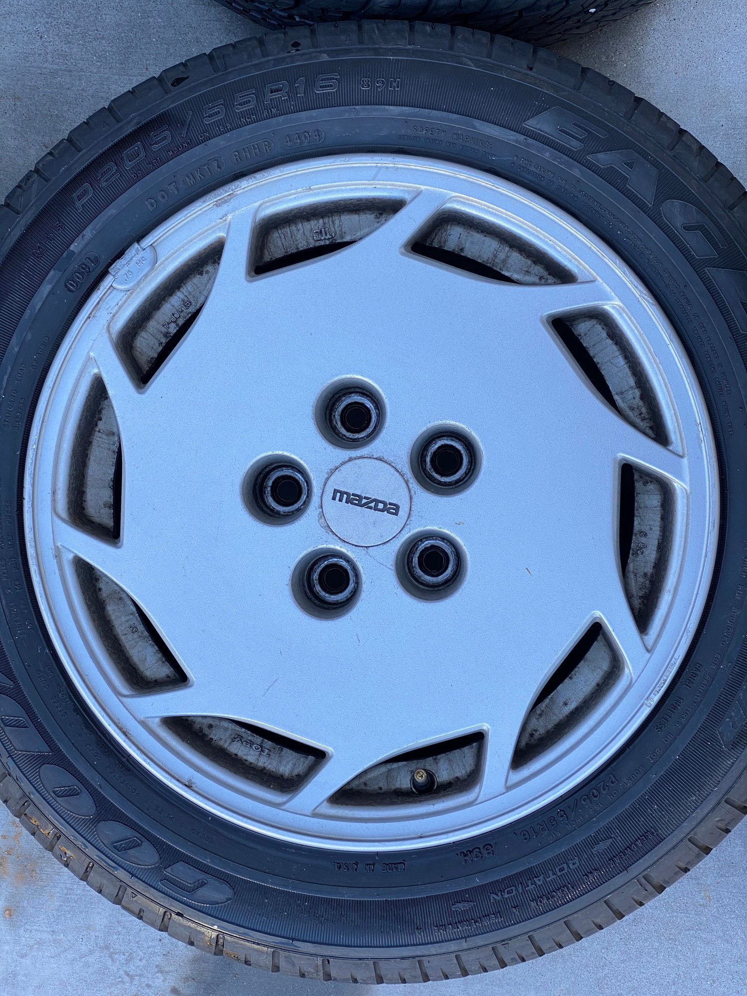 Wheels and Tires/Axles - OEM RX7 Sawblade Wheels and Goodyear Tires - Used - 1986 to 1989 Mazda RX-7 - Maricopa, AZ 85138, United States
