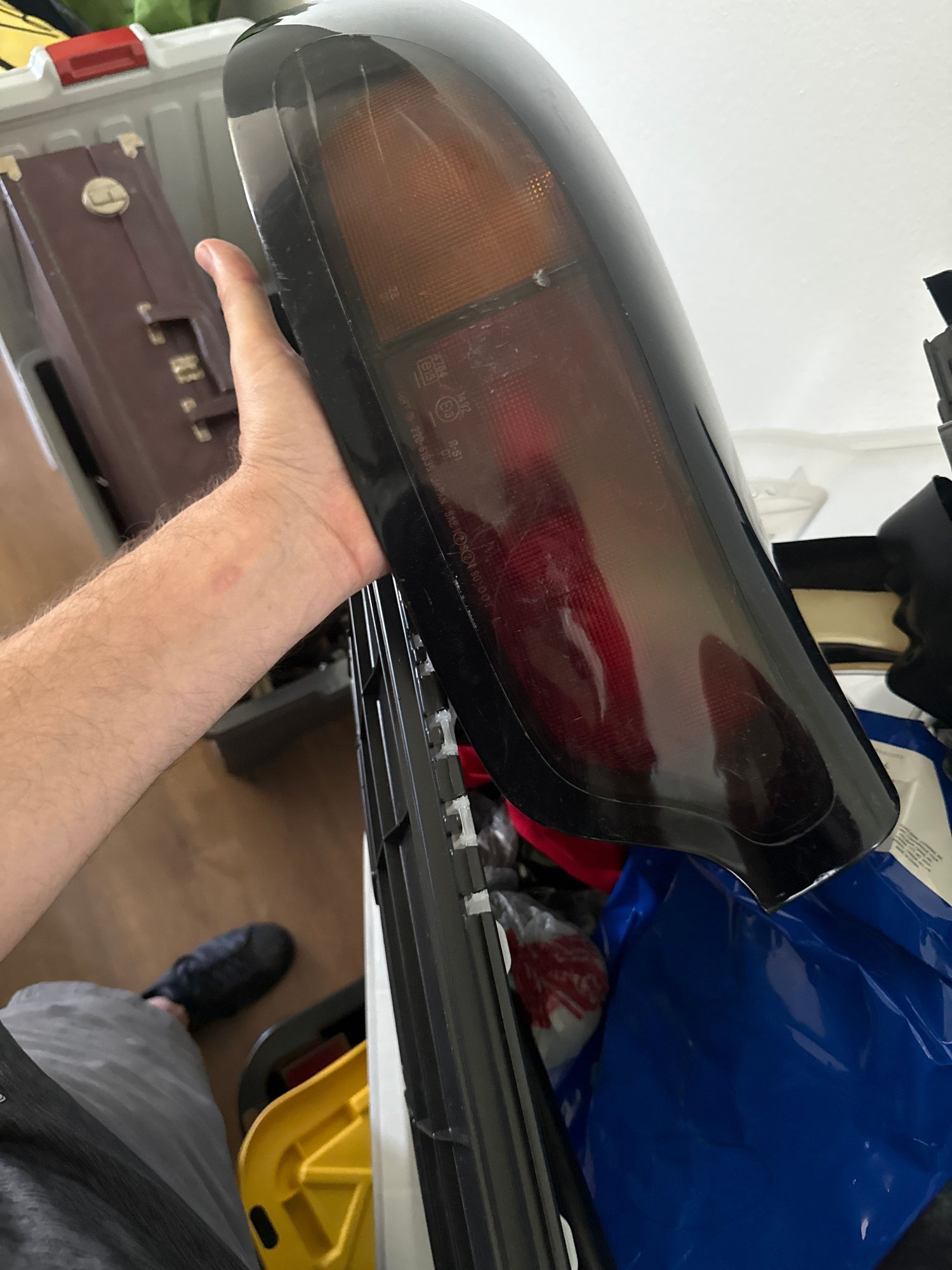 Lights - Left taillight enclosure - Used - 1993 to 1995 Mazda RX-7 - Baton Rouge, LA 70808, United States