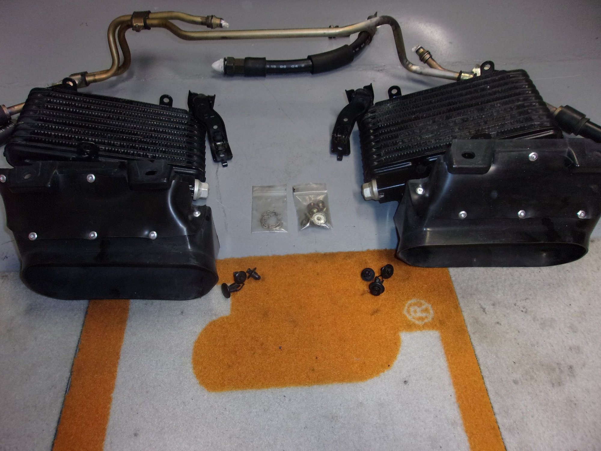 Engine - Internals - OEM Dual Oil Cooler Assembly - Used - 1993 to 2002 Mazda RX-7 - Murfreesboro, TN 37130, United States