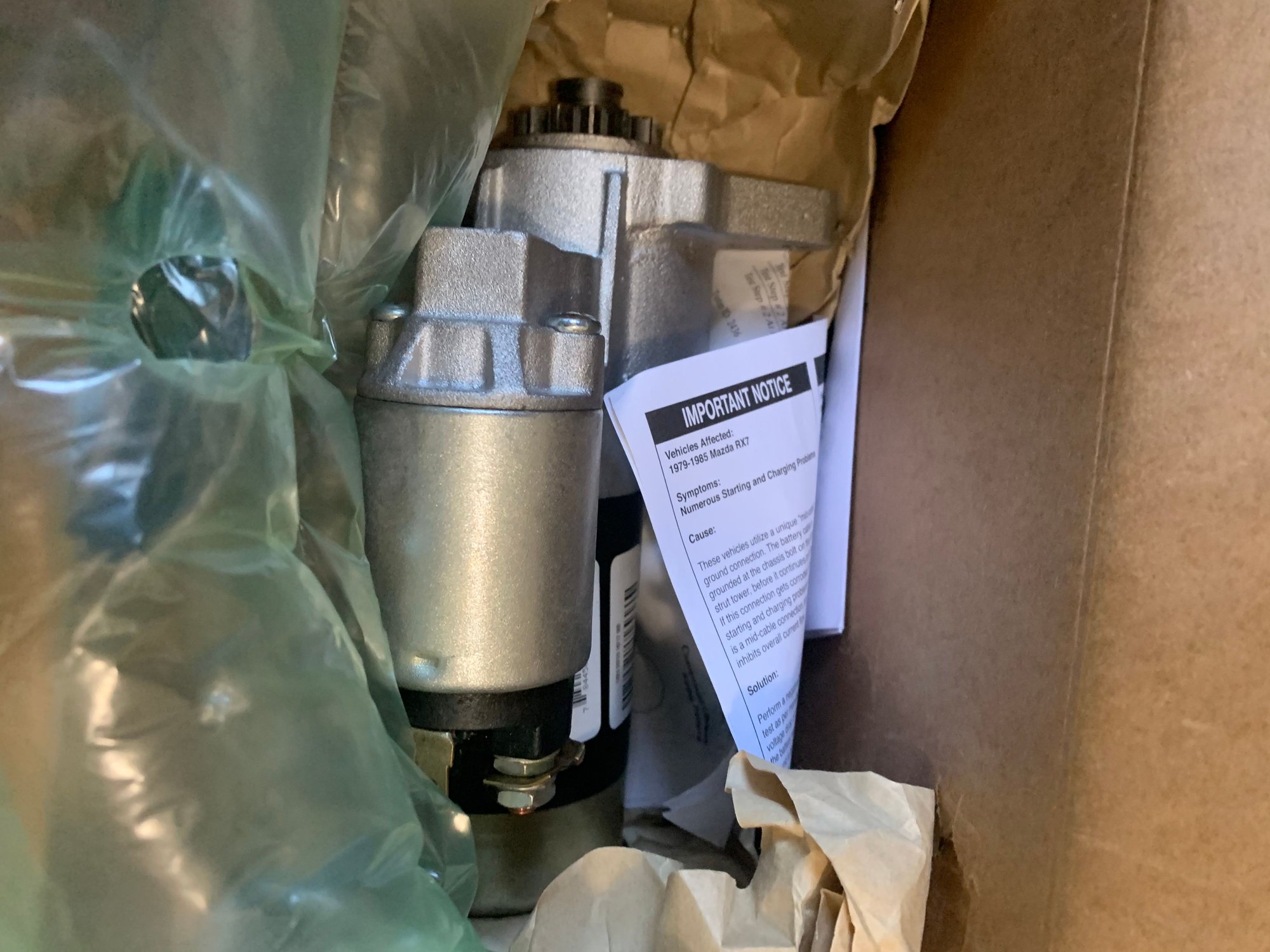 Engine - Electrical - Mazda RX7 83 Superior Starter - New - 1983 to 1985 Mazda RX-7 - Toronto, ON M8W3E9, Canada