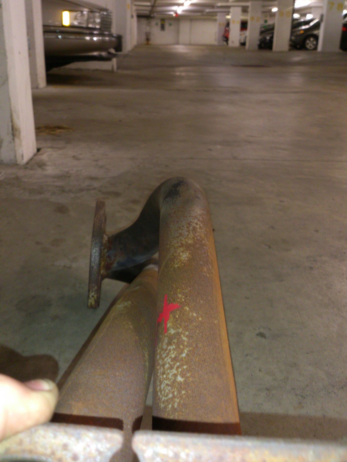 Shows approximate location.  Sensor and wire have good clearance to factory firewall heat shield.  