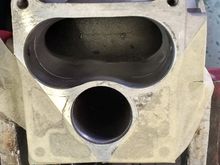 Got the intake double throttle removed and machined out 