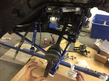 Driver side axle installed