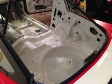 Rolled on primer in the back of the car. Lots to do in the front still.