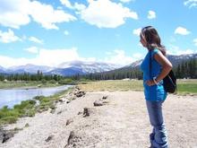 My lady hiking it up with me for a two day Hike.