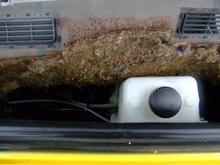 pump and tank in spare tire area