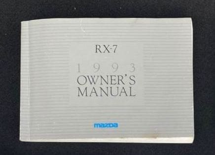 Miscellaneous - WTB 1993 Owner's Manual - Used - 1993 Mazda RX-7 - Houston, TX 77379, United States