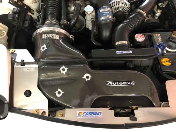 Carbing Radiator Cooling Plate and Autoexe CF Intake