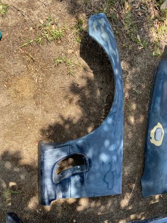 Left fender almost complete (vent included)