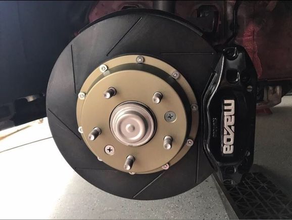 Project μ SCR-Pro disc rotors w/optional hard Tufram almite bell housing color and Advics circuit spec brake pads