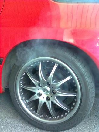 Rear brakes smoking...