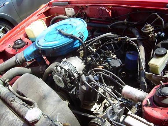 Engine compartment on the day I got her.