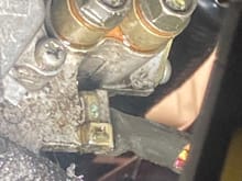 A close up to make it easier to look at. Please let me know what you guys think. 

I really hope it’s these seals leaking and not the front main seal.

Ps I’ve done lots of research and reading. But nun that I found so far so pictures so I want to make sure. 