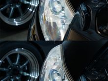 Detailed hazy front headlights.