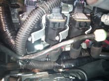 Closeup of installed coils
