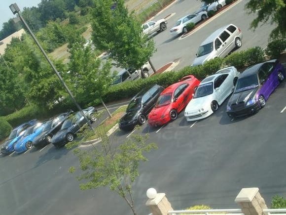 hotel view of some of our cars