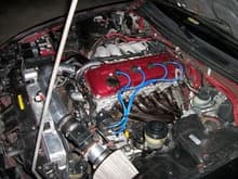 my engine bay before the rebuild