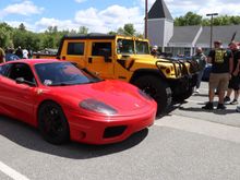 Ferrari and a Hummer!