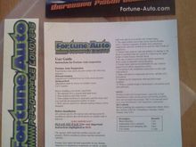 Paperwork, liability waivers, installation &amp; adjustment instructions - handy stuff!