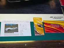 Original craigslist posting for car purchased, 2005 Honda S2000 Accessories brochure, 2000 Honda S2000 direct mail piece with speaker / audio clip