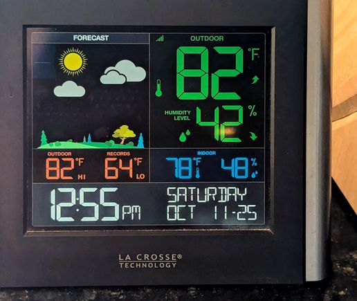 ^10-11-2025 in Trabuco Canyon CA.  It's a little warmer than I expected it to be but not bad.