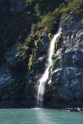 Waterfall in Prince William Sound