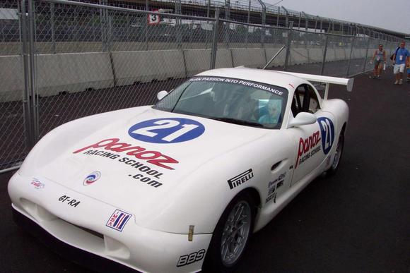 Nick in the panoz car.JPG
