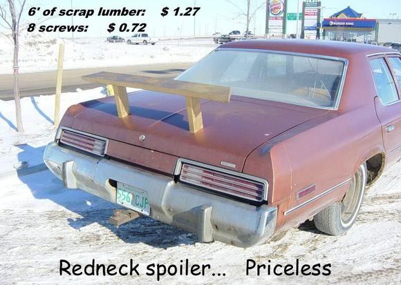 Red Neck Rear Spoiler
