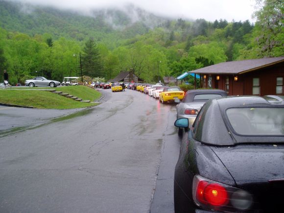 getting in line for the first run