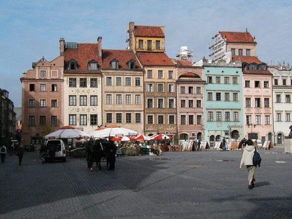 Old Town Warsaw after it was rebuilt