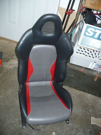 Driver's side - seatback fully upright - not clean