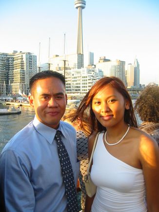 In front of the CN Tower